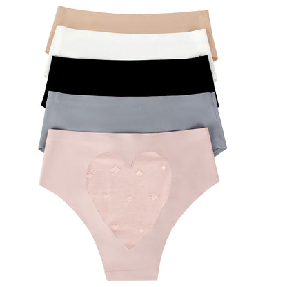 Pack de braguitas de bikini de talle alto sin costuras y con aberturas para mujer 
