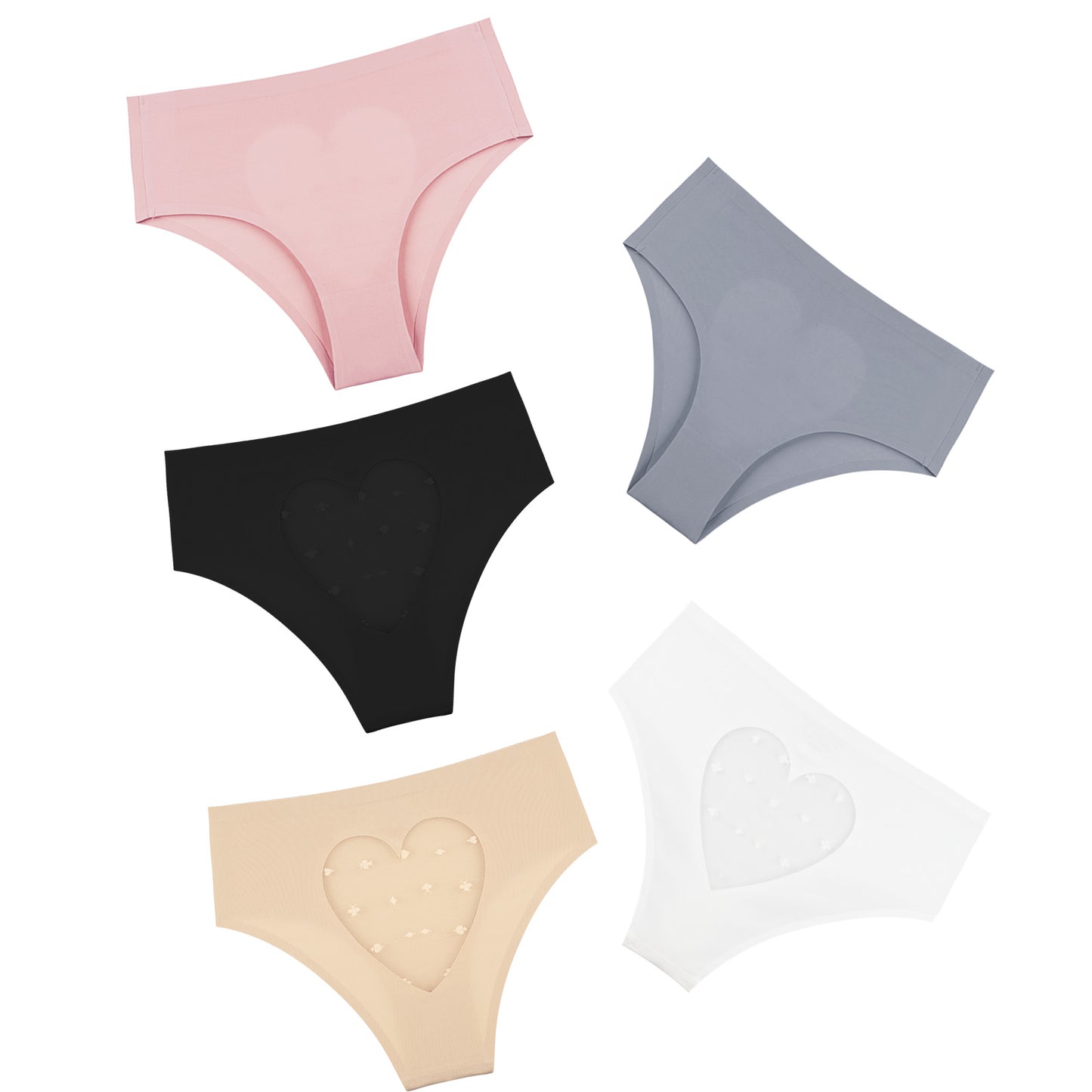 Pack de braguitas de bikini de talle alto sin costuras y con aberturas para mujer 