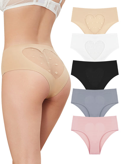 Pack de braguitas de bikini de talle alto sin costuras y con aberturas para mujer 