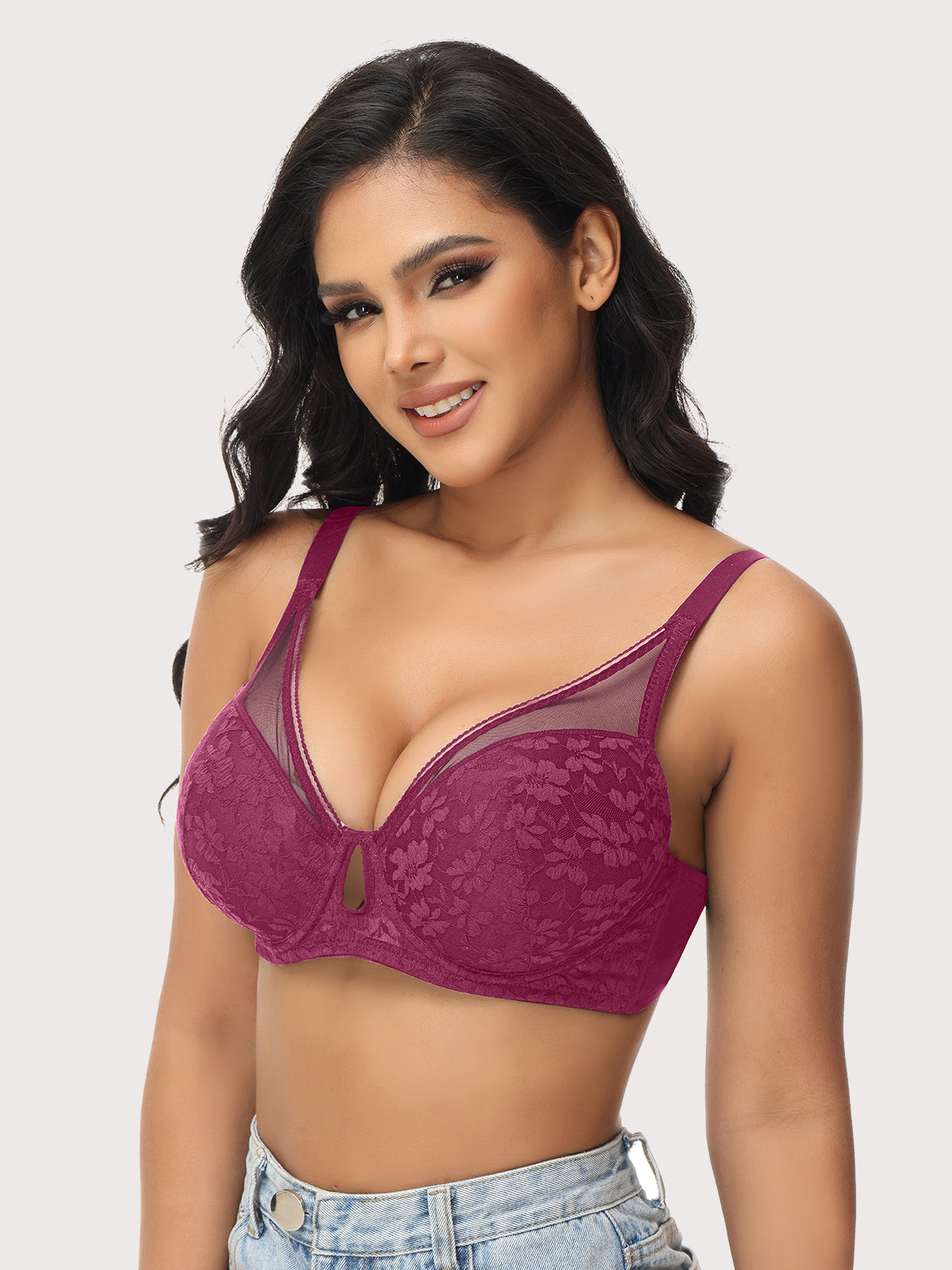 "Add one Cup" Lace Push Up Bras Underwire Padded Sexy Brassiere