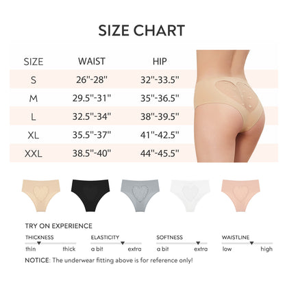 Pack de braguitas de bikini de talle alto sin costuras y con aberturas para mujer 
